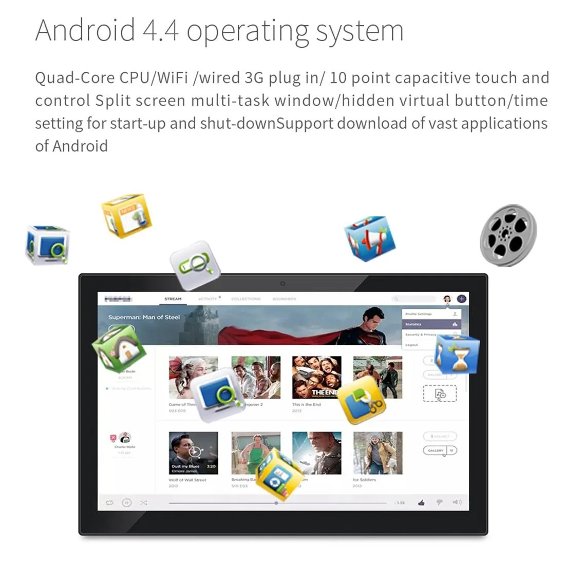 14 Inch Touchscreen Aio Pc 2gb 16gb Android 6.0 Dual Core 2.0ghz Bt Wifi Sd Usb 8.1