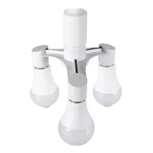 3in1 E27 to E27 Led Bulb Socket Splitter Adapter for Home Dining Room Photo Studio