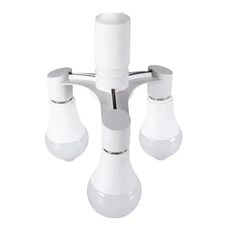 3in1 E27 to E27 Led Bulb Socket Splitter Adapter for Home Dining Room Photo Studio