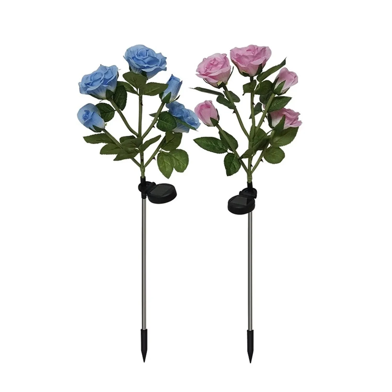 6616A Garden Solar Outdoor Rose Lights Decorative , Waterproof Flower Light for Garden Patio Landscape Pathway Yard Holiday Decoration