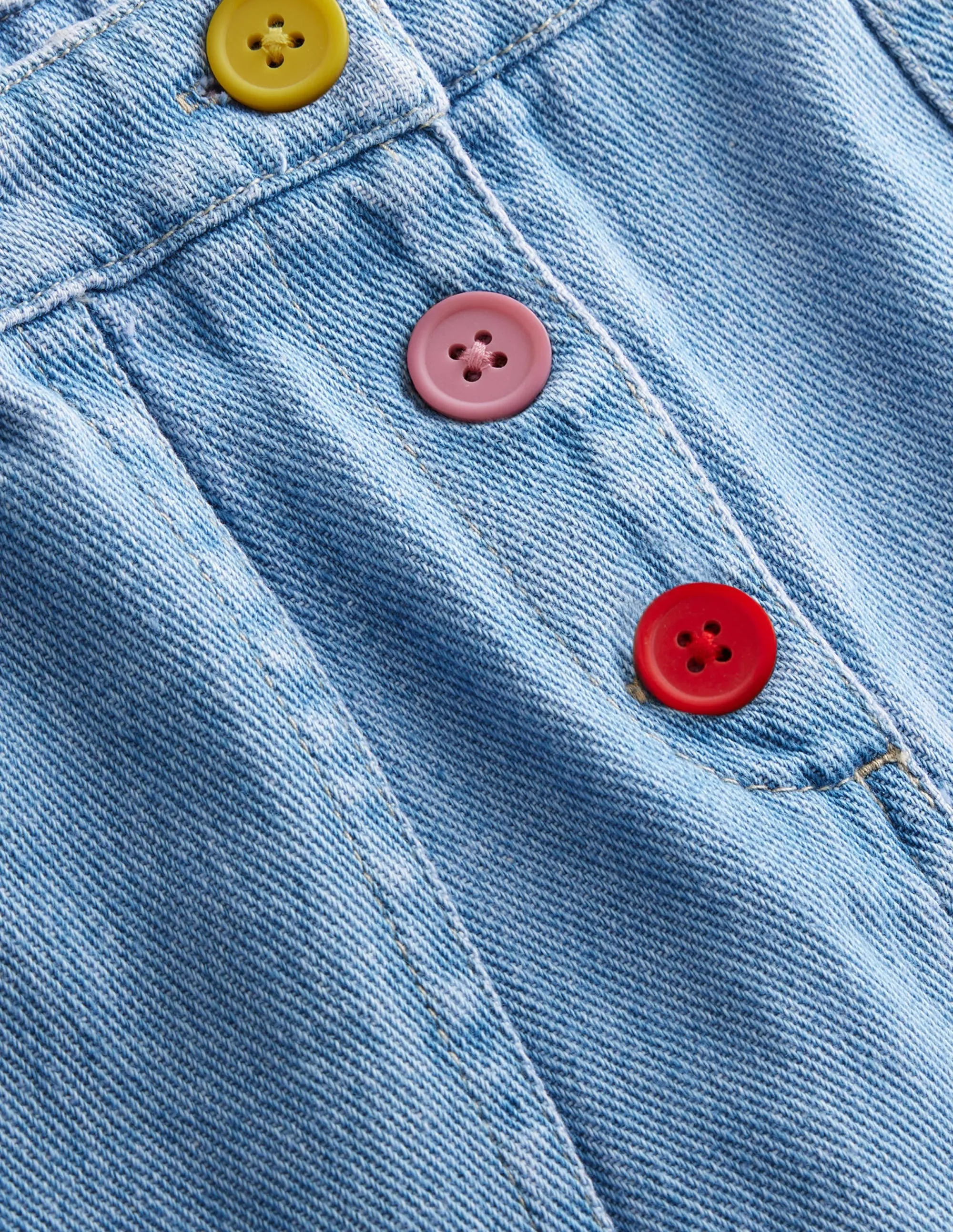 A-Line Mini Skirt-Light Denim Wash
