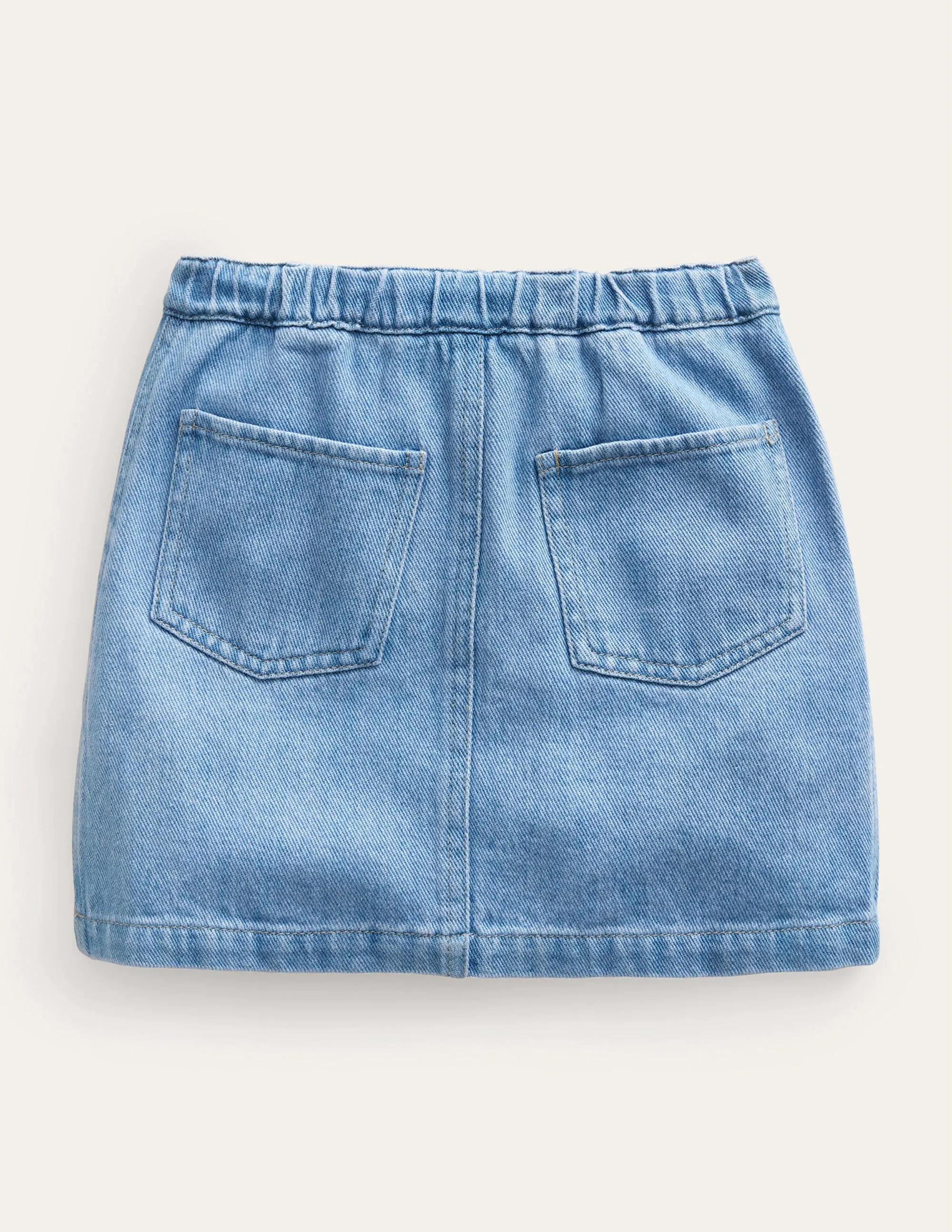 A-Line Mini Skirt-Light Denim Wash