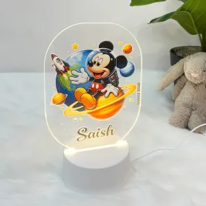 Acrylic LED Night Lamp - Mickeys Space Safari