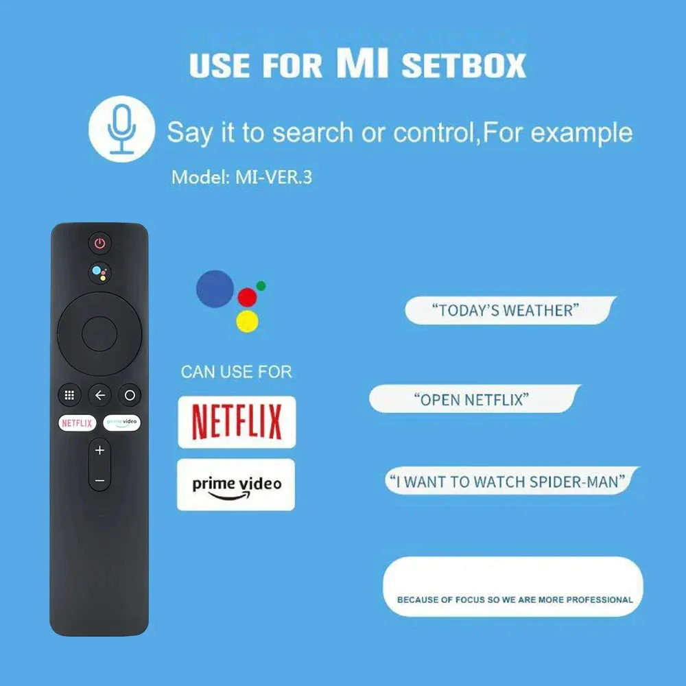 Bluetooth Voice Remote For Xiaomi Mi Box S & Mi Tv Stick - Google Assistant