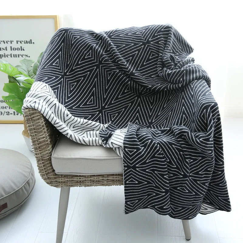 Bohemian Cotton Double Sided Geometric Blanket Throw