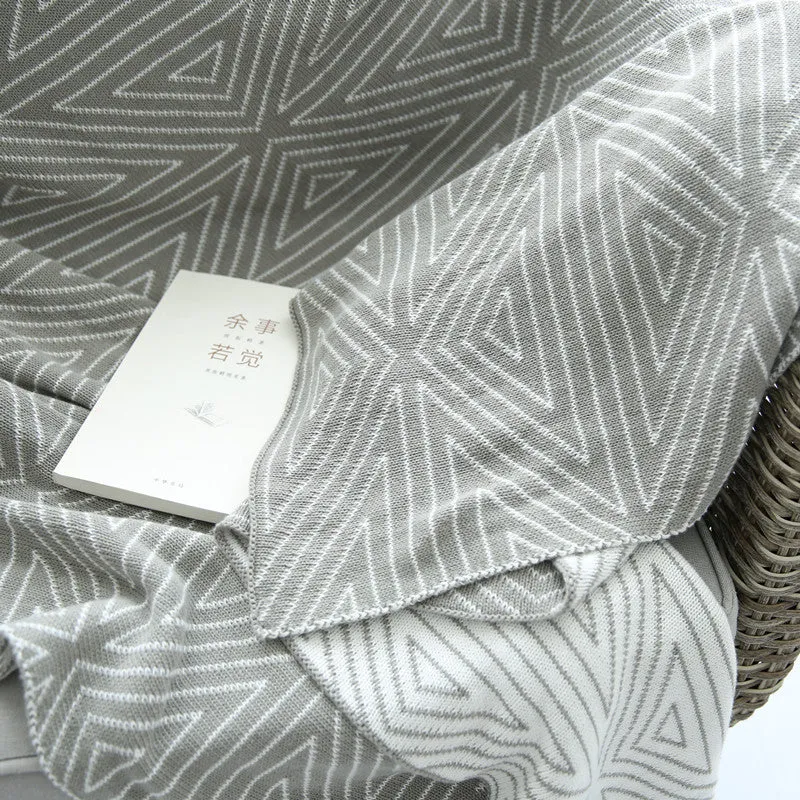 Bohemian Cotton Double Sided Geometric Blanket Throw