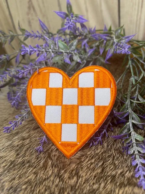 Checkered Heart Patches