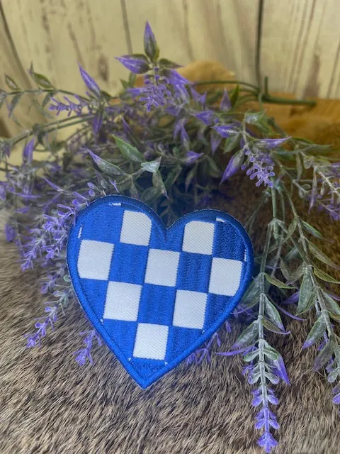Checkered Heart Patches