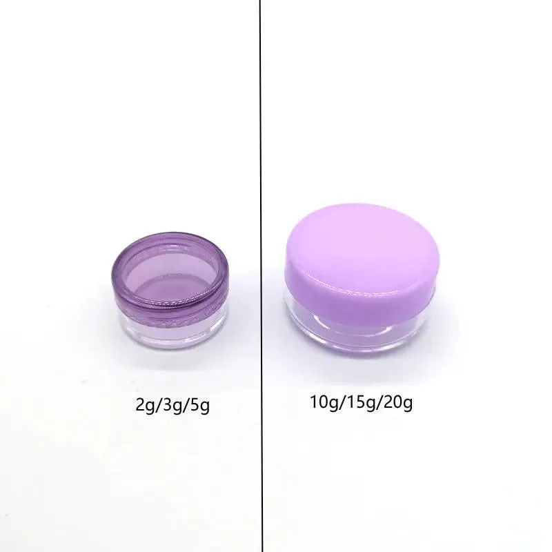 Colorful Travel Cosmetic Jars Set for Skincare Essentials
