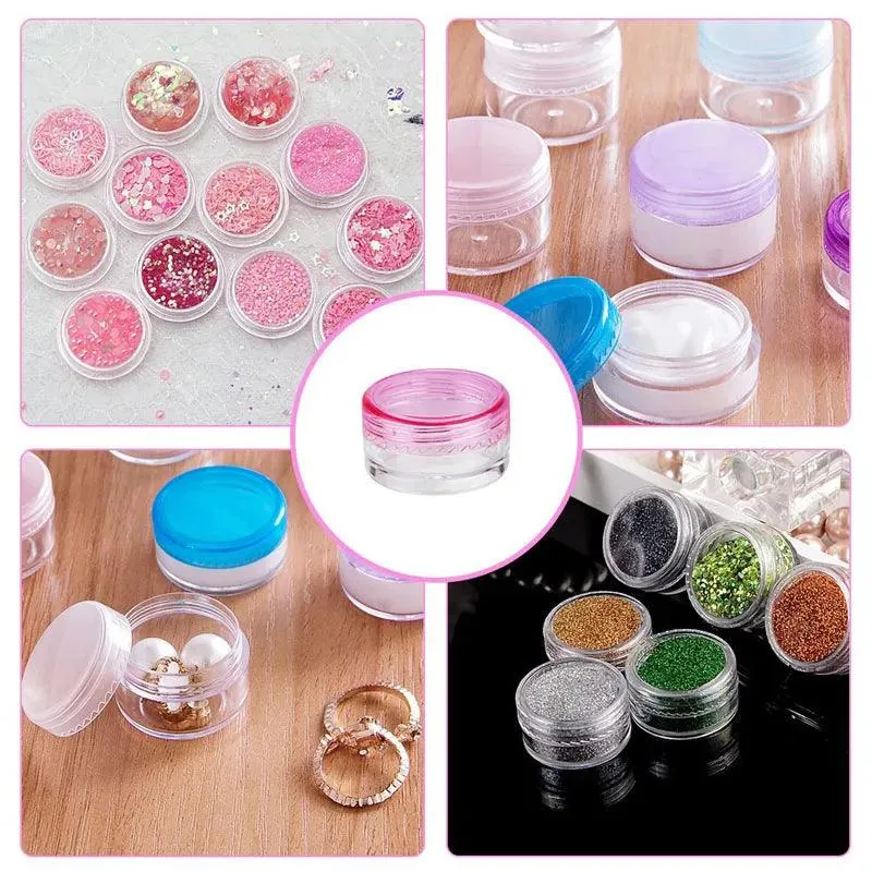 Colorful Travel Cosmetic Jars Set for Skincare Essentials