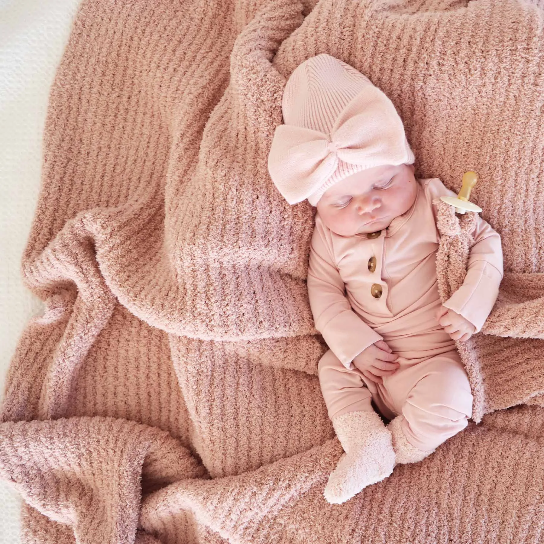 CuddleLane Luxe Waffle Blankets | Wild Rose