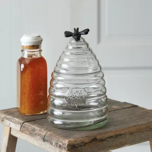 Cute Small Honey Hive Glass Jar