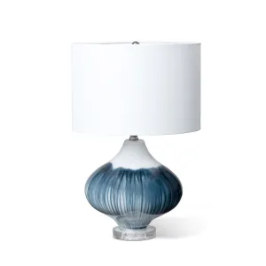 Del Mar Glass Lamp - 11.5"L x 11.5"W x 23"H