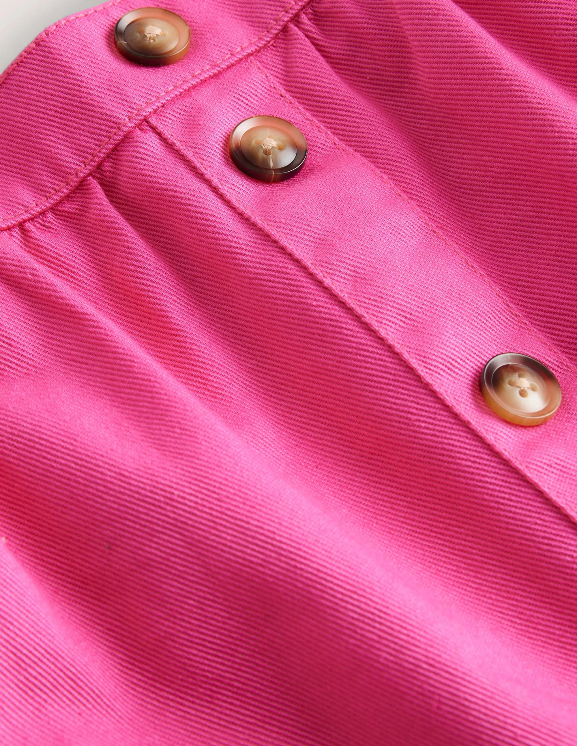 Denim Button Through Skirt-Tickled Pink