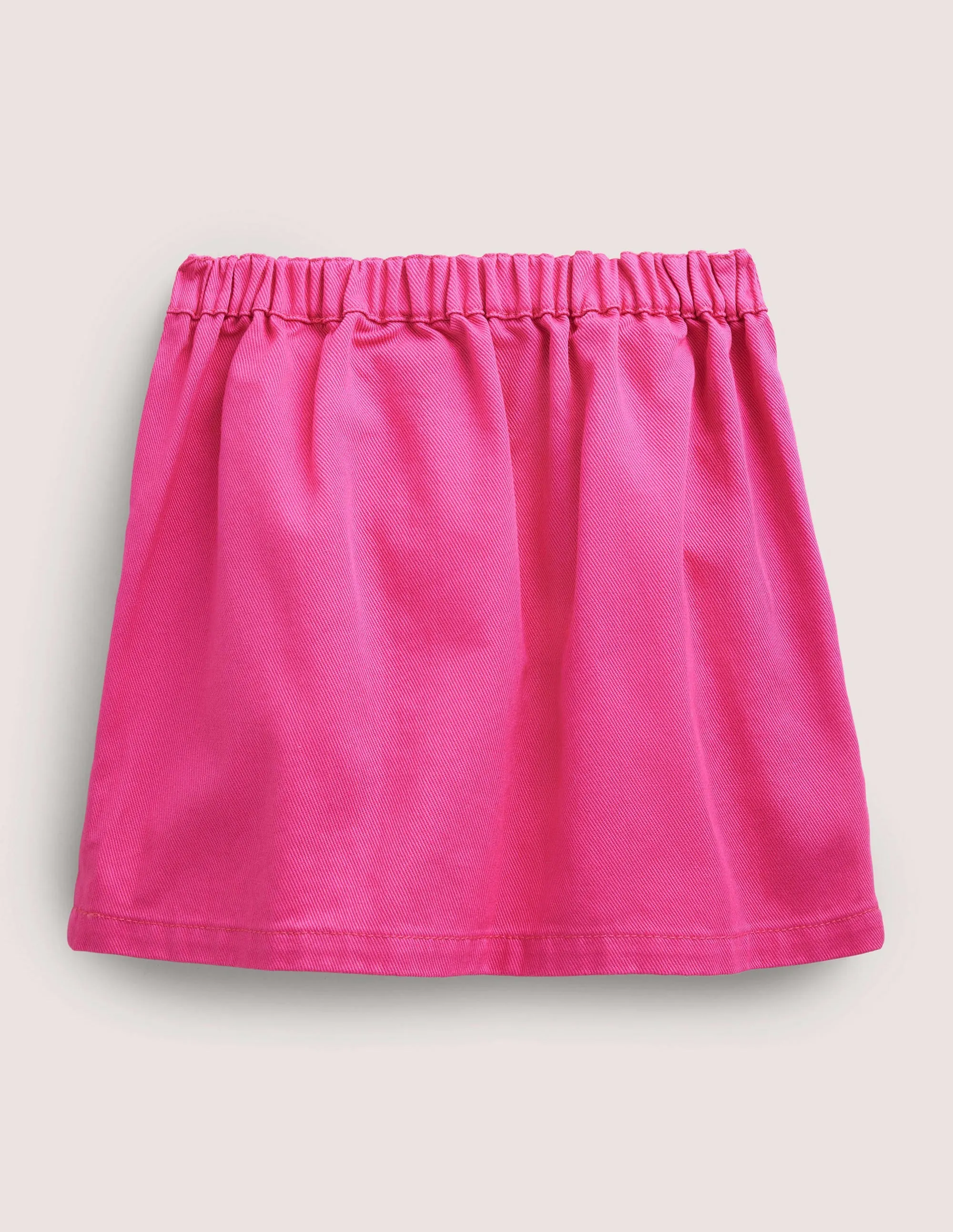 Denim Button Through Skirt-Tickled Pink
