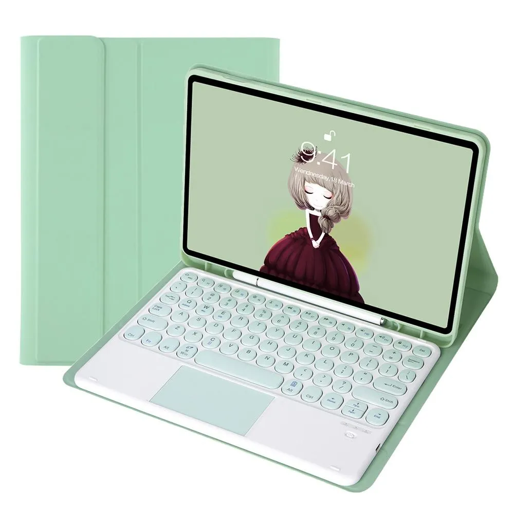 Detachable Bluetooth Keyboard Leather Case For Ipad Air 4 / 5 With Touch Control And Skin Feel Texture