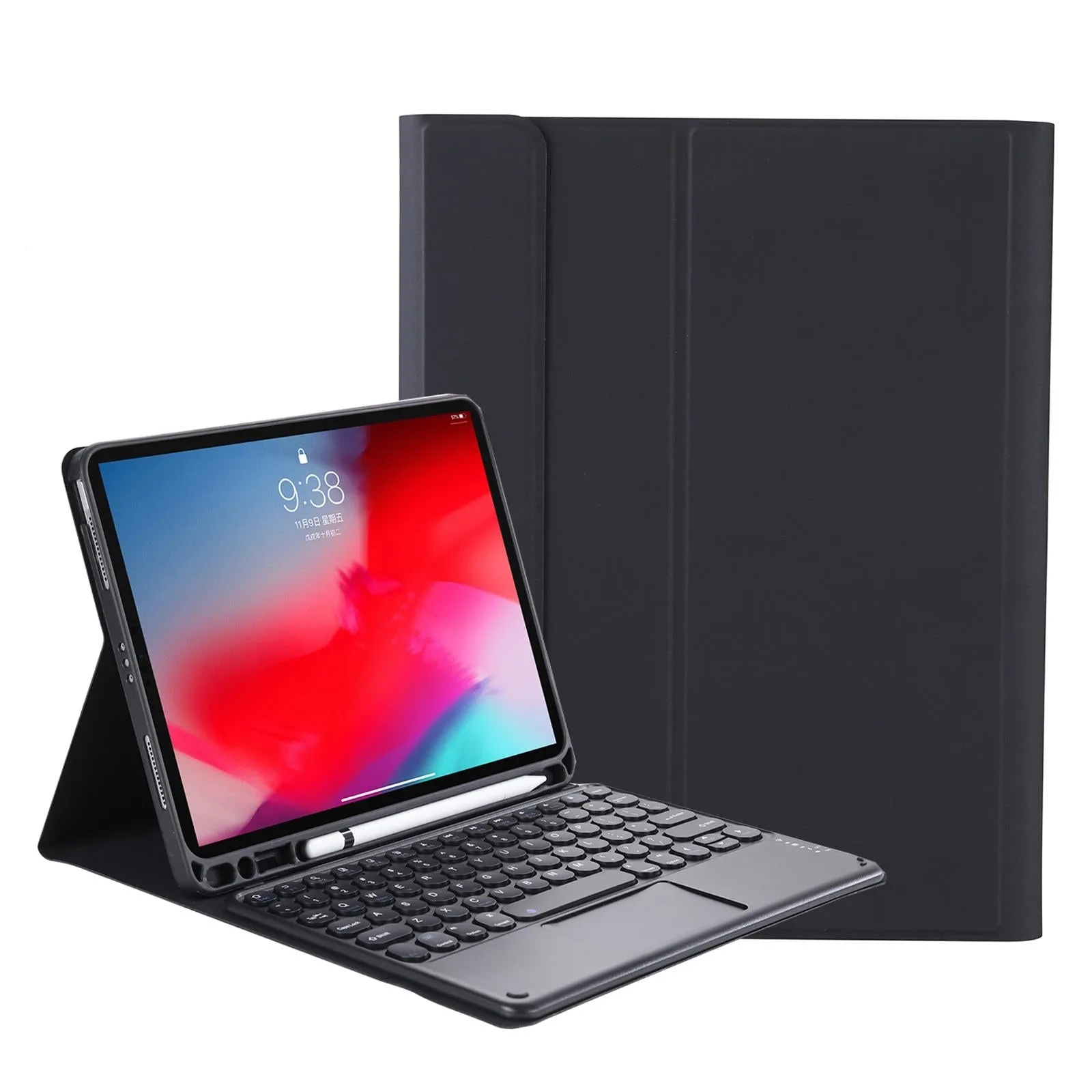 Detachable Bluetooth Keyboard Leather Case For Ipad Air 4 / 5 With Touch Control And Skin Feel Texture