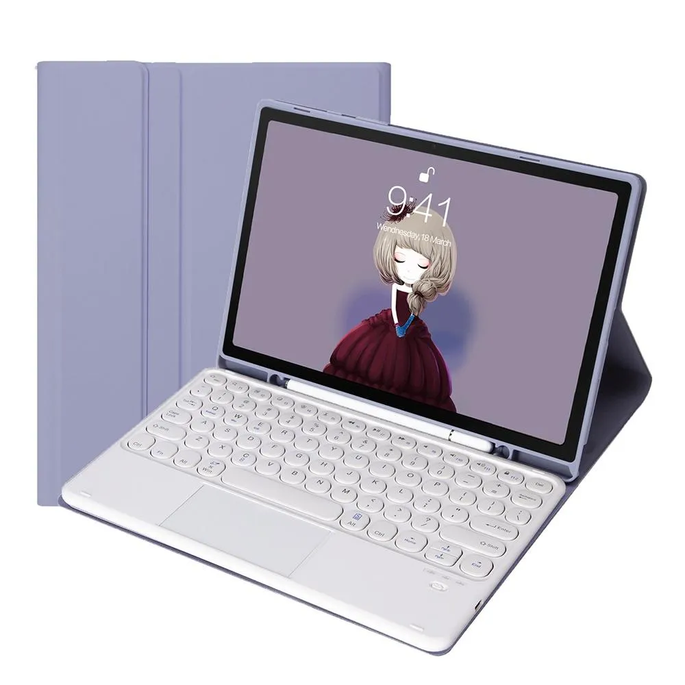 Detachable Bluetooth Keyboard Leather Case For Ipad Air 4 / 5 With Touch Control And Skin Feel Texture