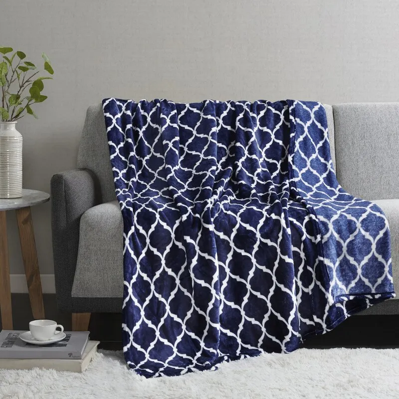 Lathe Oversized Polyester Knitted Throw