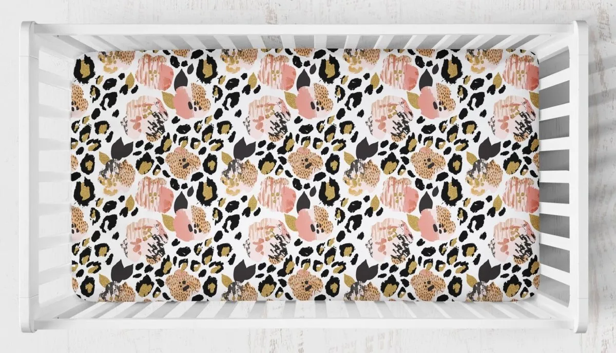 Leopard Love Nursery Starter Crib Bedding Set
