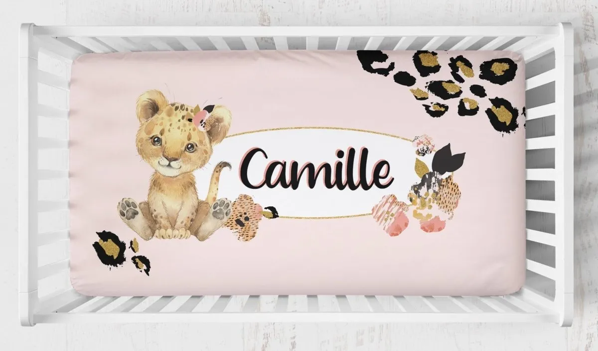 Leopard Love Nursery Starter Crib Bedding Set