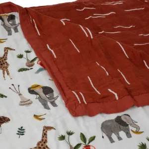 Little Unicorn Big Kid Cotton Muslin Quilt - Safari