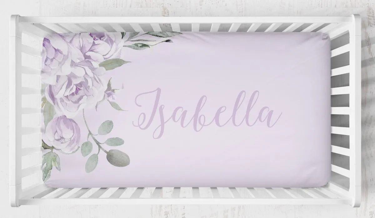 Lovely Lavender Nursery Starter Crib Bedding Set