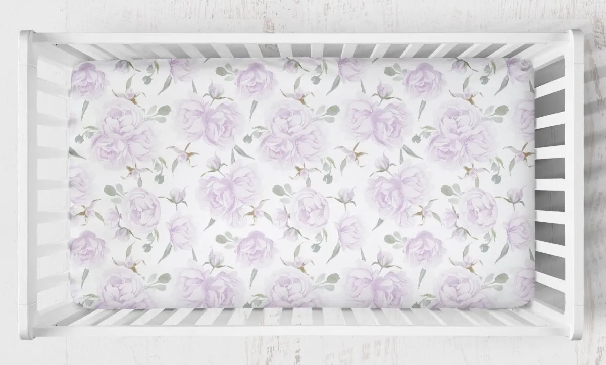 Lovely Lavender Nursery Starter Crib Bedding Set