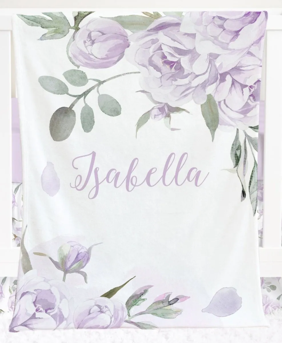 Lovely Lavender Nursery Starter Crib Bedding Set