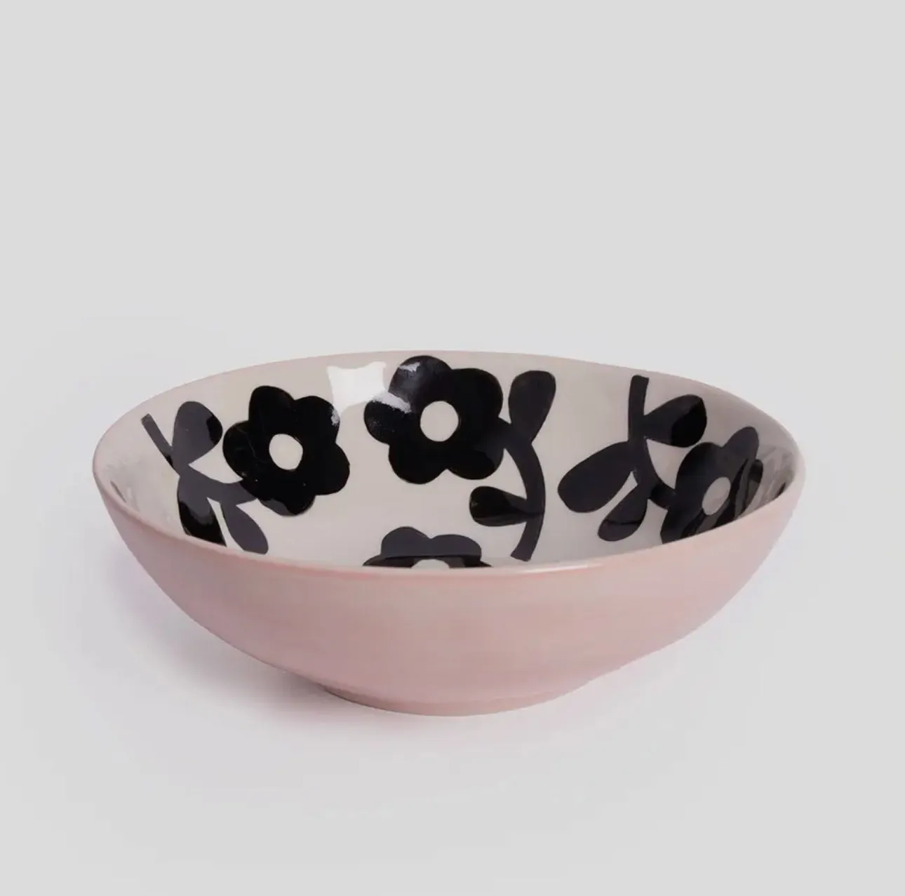 Mono Flower |  Shallow Bowl