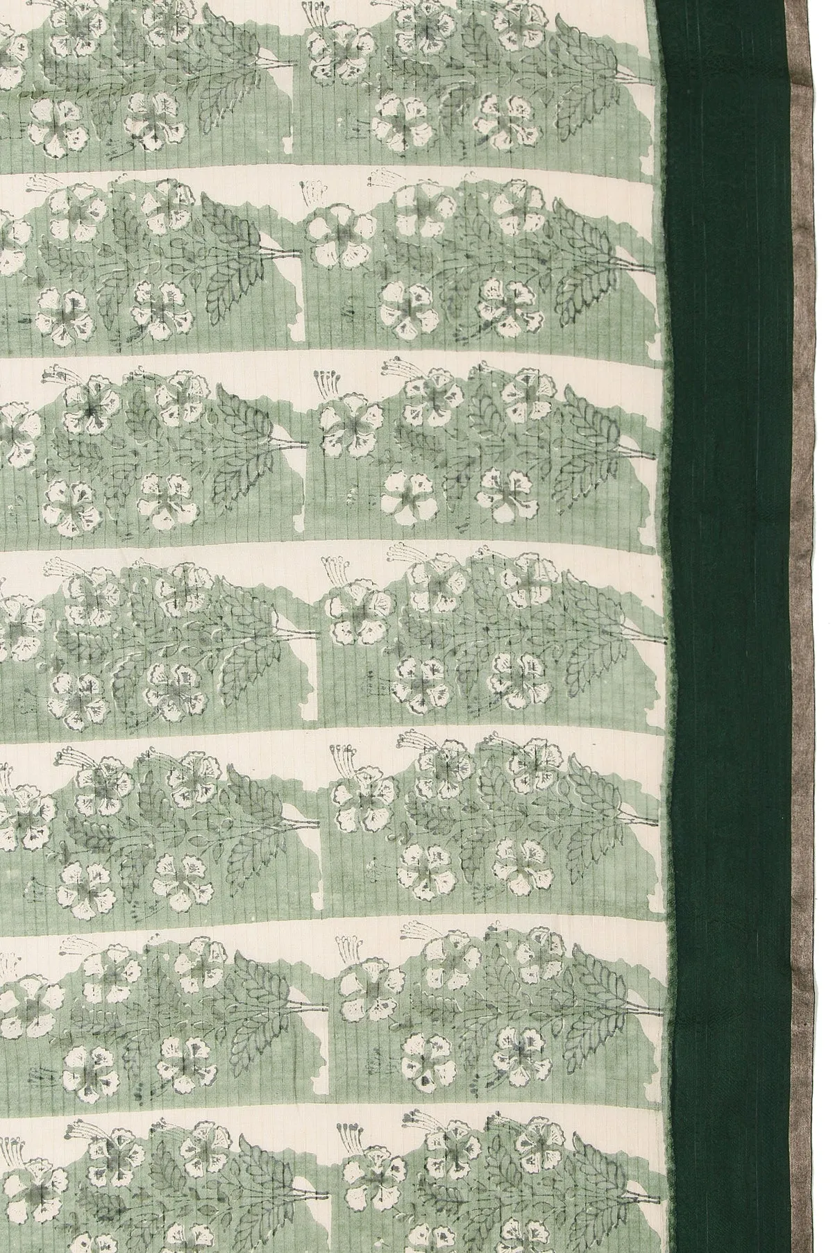 Multi Colour Chanderi Cotton Silk Saree with Kaddi Border