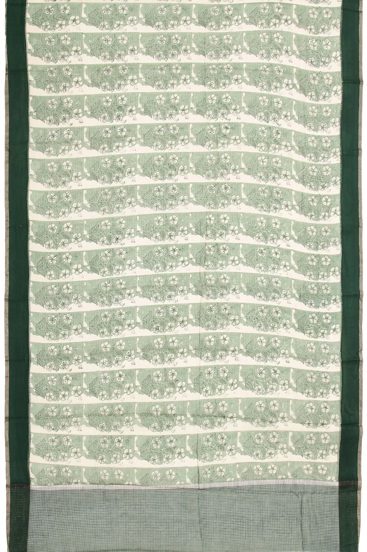 Multi Colour Chanderi Cotton Silk Saree with Kaddi Border