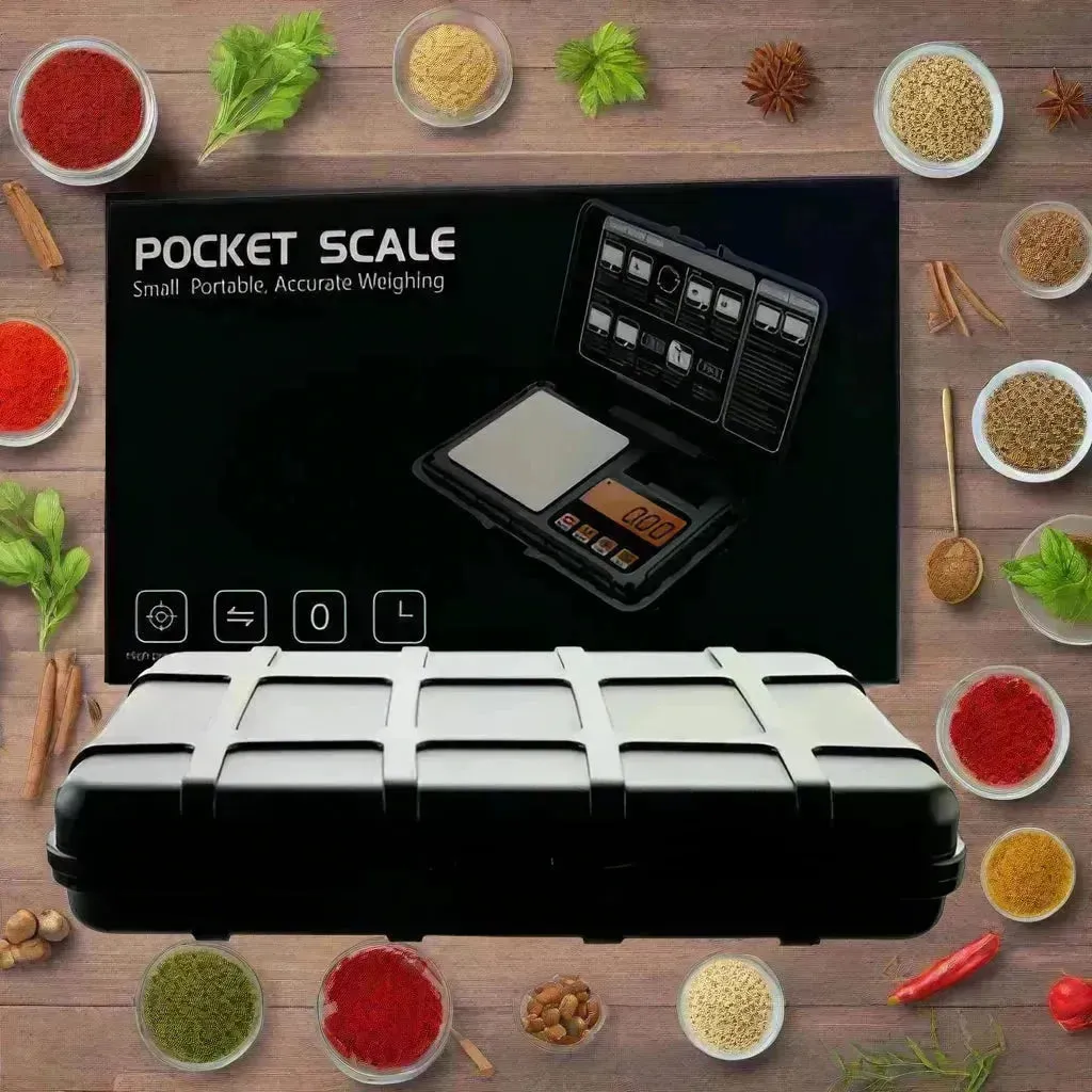 Pocket Scale with Tough Case – 0.01g Precision, Counting Function, 20g Weight Included