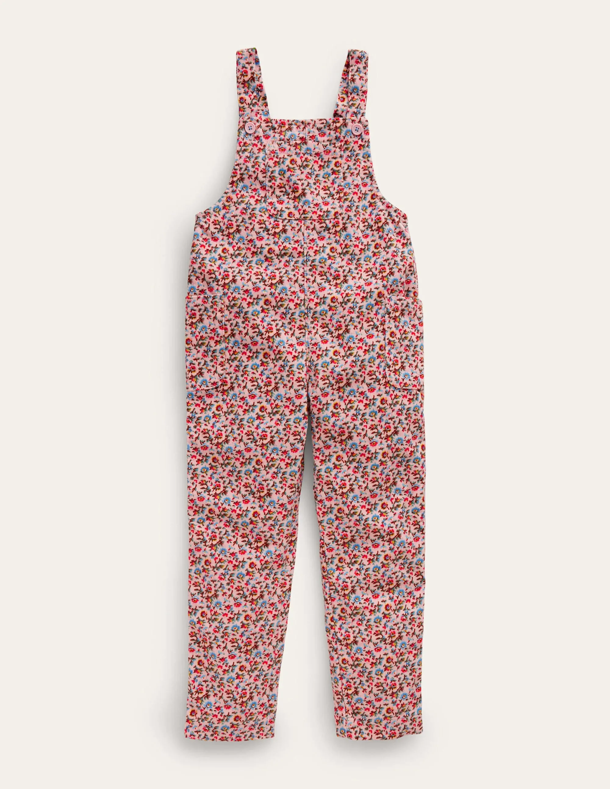 Relaxed Cord Dungarees-Light Pink Bramble