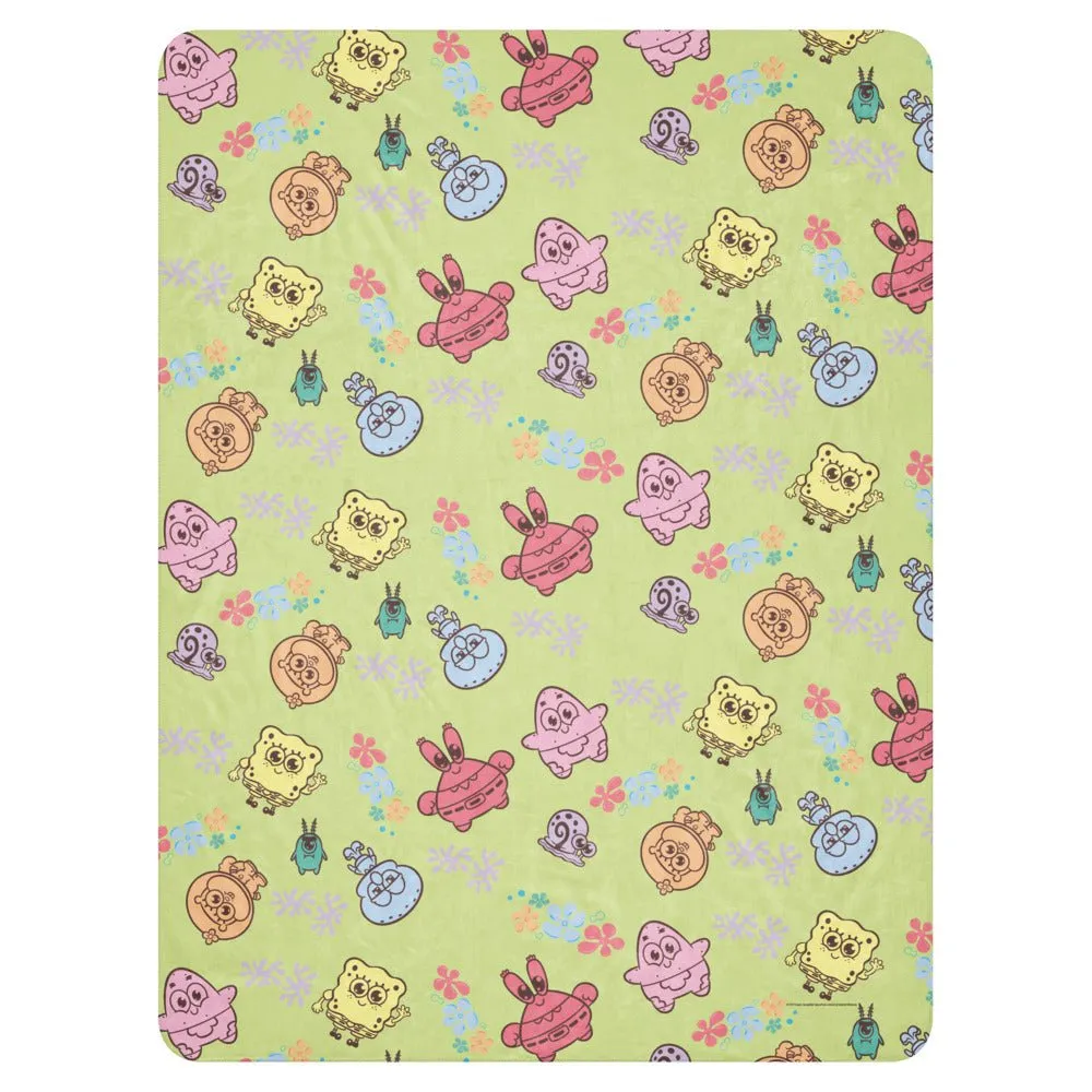 SpongeBob SquarePants AdoraBob Gang Sherpa Blanket