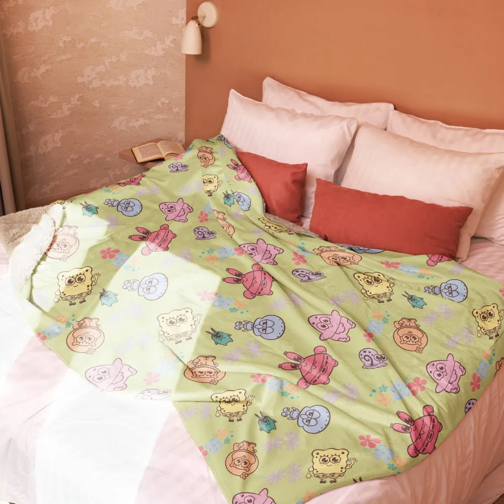 SpongeBob SquarePants AdoraBob Gang Sherpa Blanket
