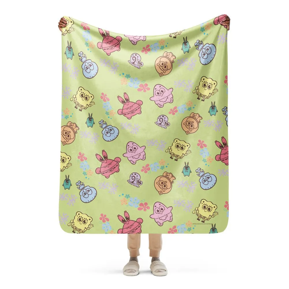 SpongeBob SquarePants AdoraBob Gang Sherpa Blanket