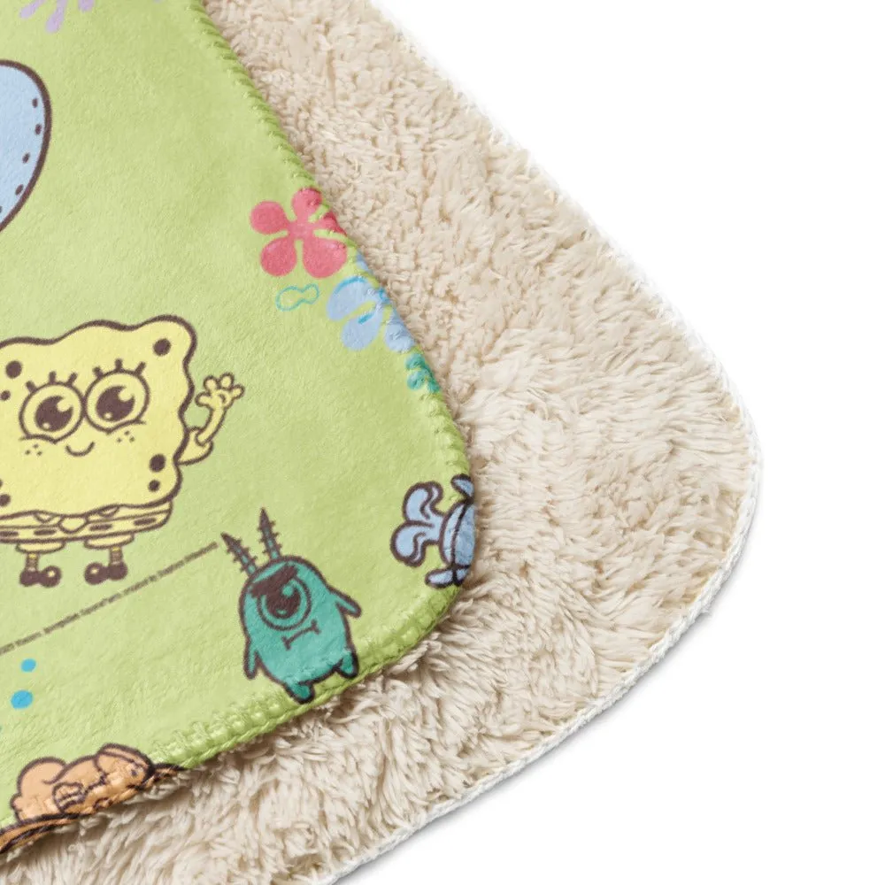 SpongeBob SquarePants AdoraBob Gang Sherpa Blanket