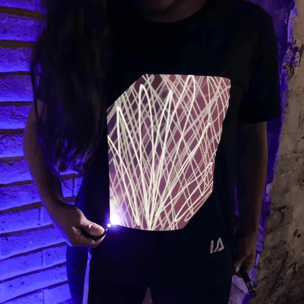 Super Peach Glow In The Dark Black T-shirt