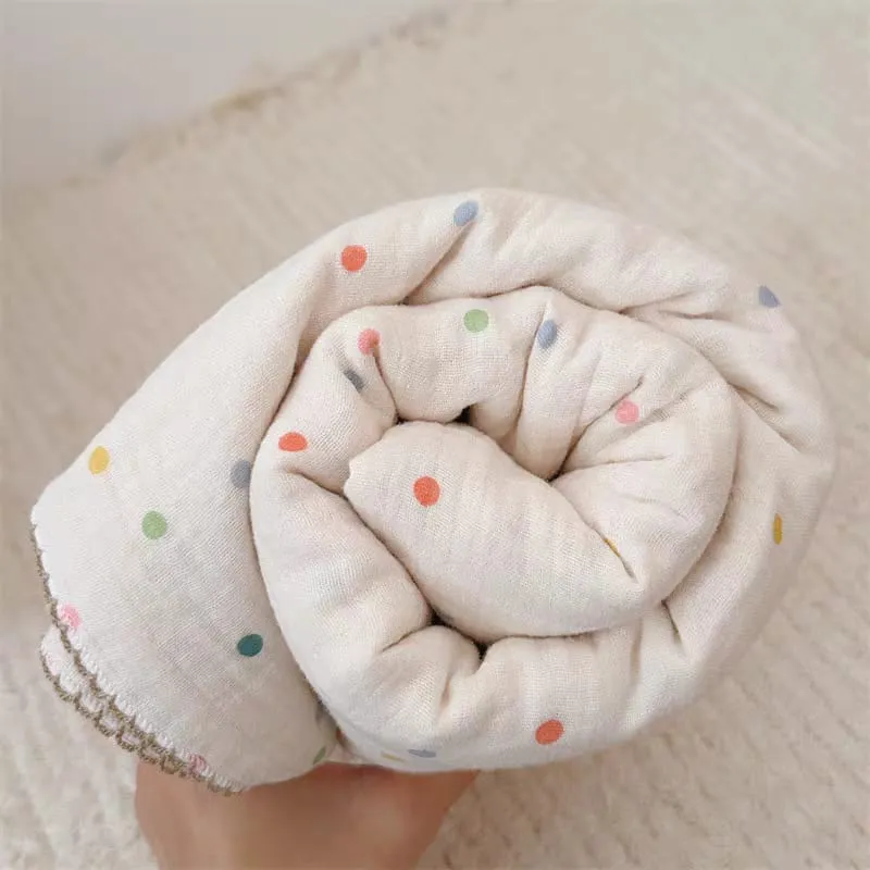 Ultra-Soft 100% Cotton Muslin Swaddle Blanket – Air Conditioned Quilt, Perfect for Spring & Summer