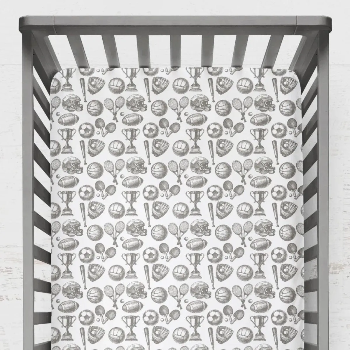 Vintage Sports Nursery Starter Crib Bedding Set