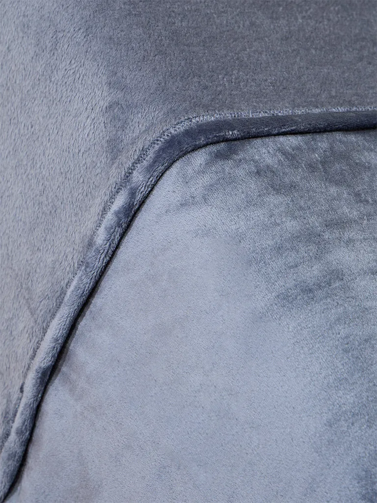 Westside Home Dusty Blue Queen Bed Fleece Blanket