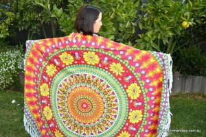 Wholesale Bulk Lot Indian Summer Red Beach Roundie- 10 Pcs