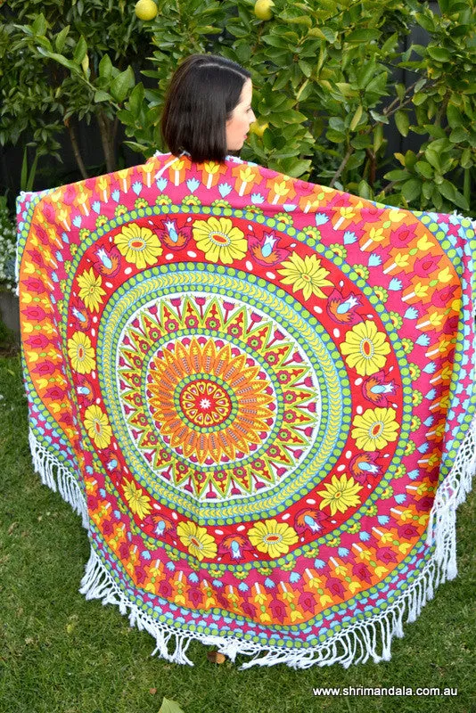 Wholesale Bulk Lot Indian Summer Red Beach Roundie- 10 Pcs