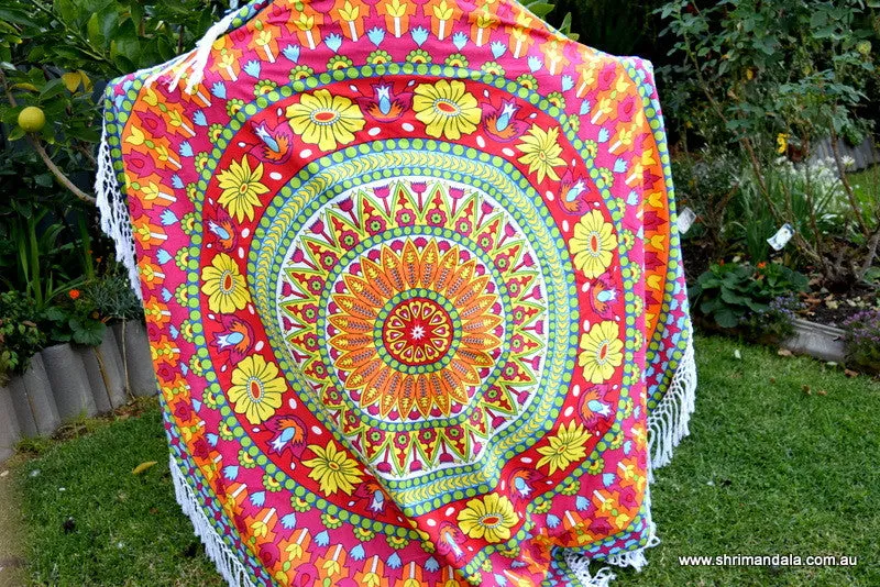 Wholesale Bulk Lot Indian Summer Red Beach Roundie- 10 Pcs