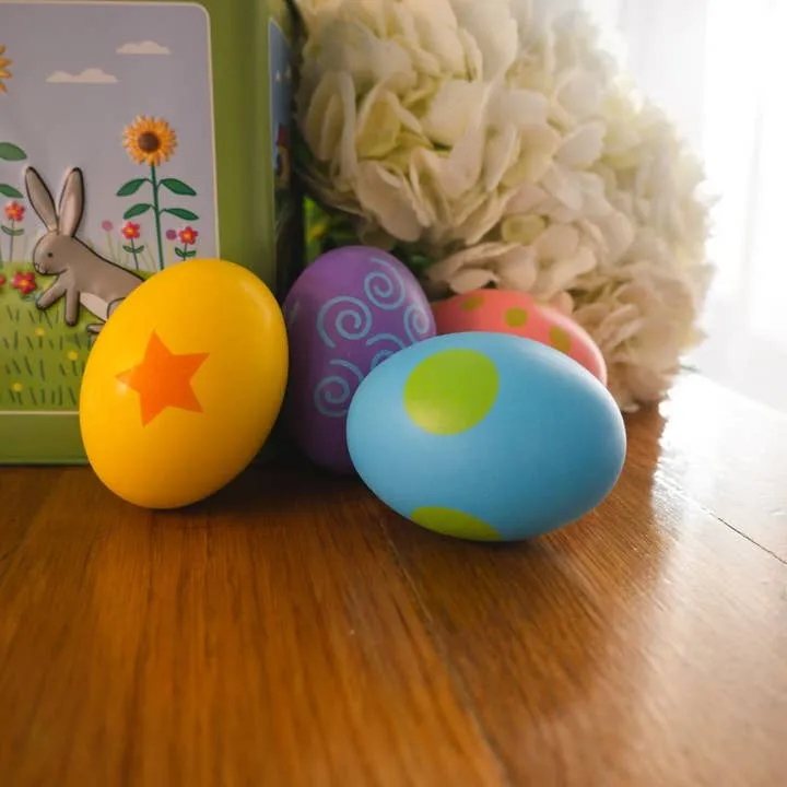 Wooden Egg Rhythm Shakers (1 Unit Assorted) by Jack Rabbit Creations